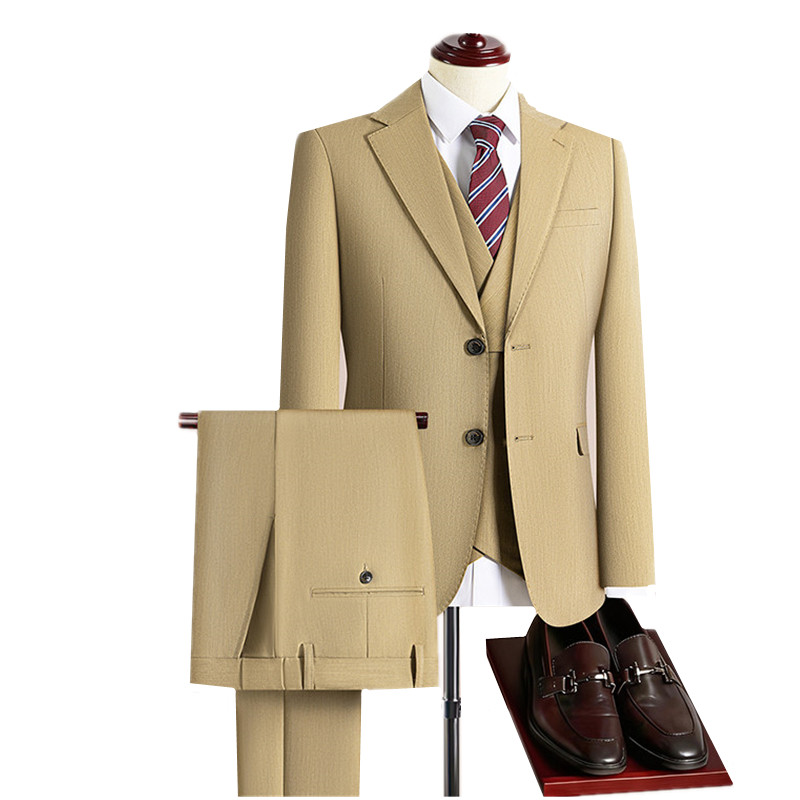 Khaki Formal Wear Men - Completo da Uomo Slim Fit in