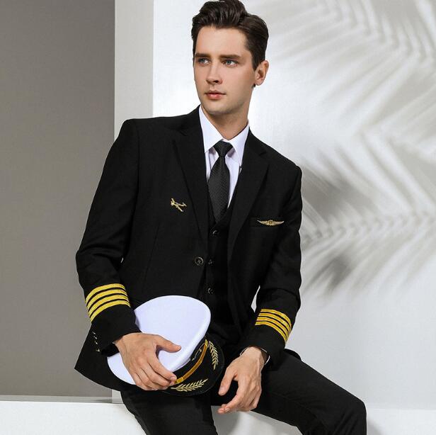 Men Formal Wear With Coat - Abbigliamento professionale per l'aviazione Uniforme da