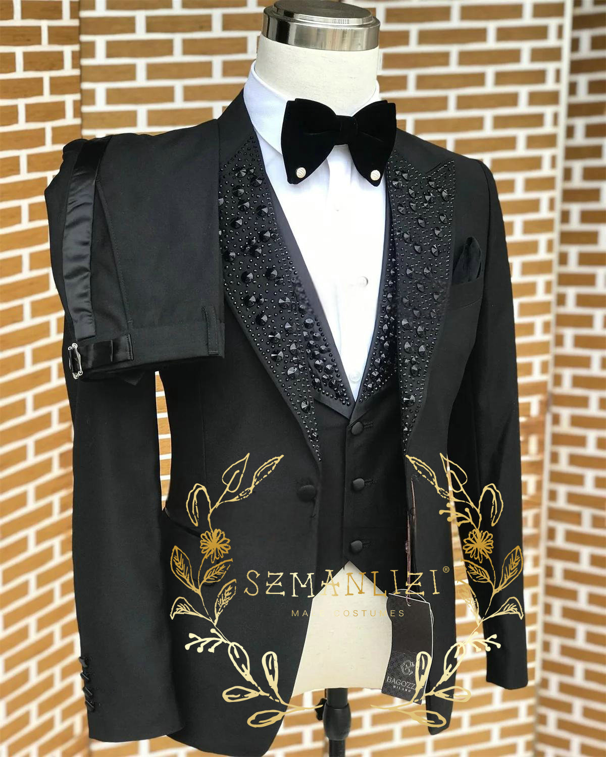 Men'S Luxury Formal Wear - Abiti da uomo neri Smoking di