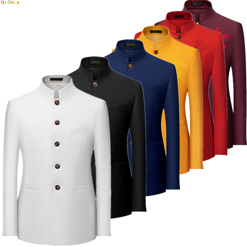 Men Formal Wear With Coat - Giacca da Uomo Stile Cinese a