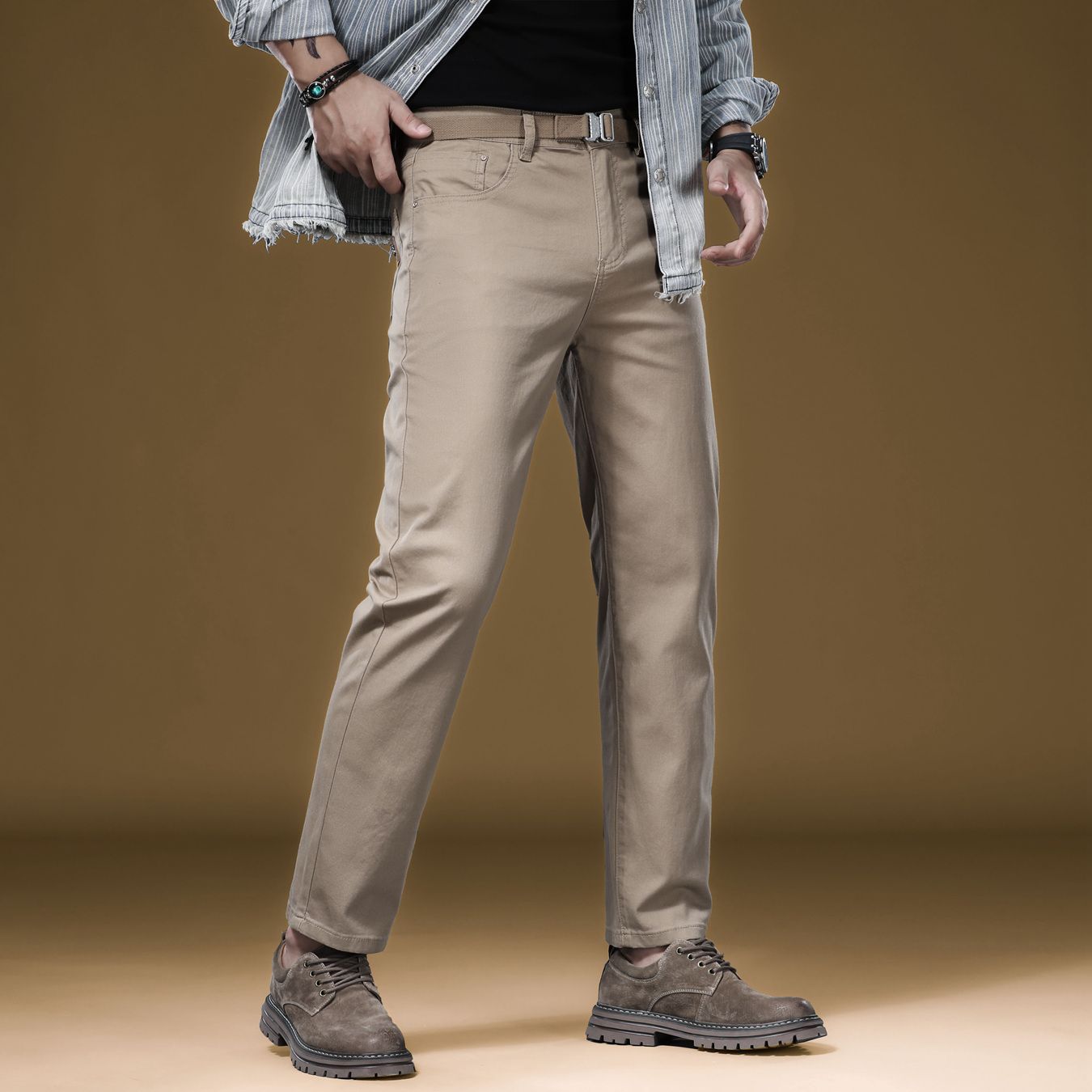 Khaki Formal Wear Men - Novità: Pantaloni da Uomo di Qualità,
