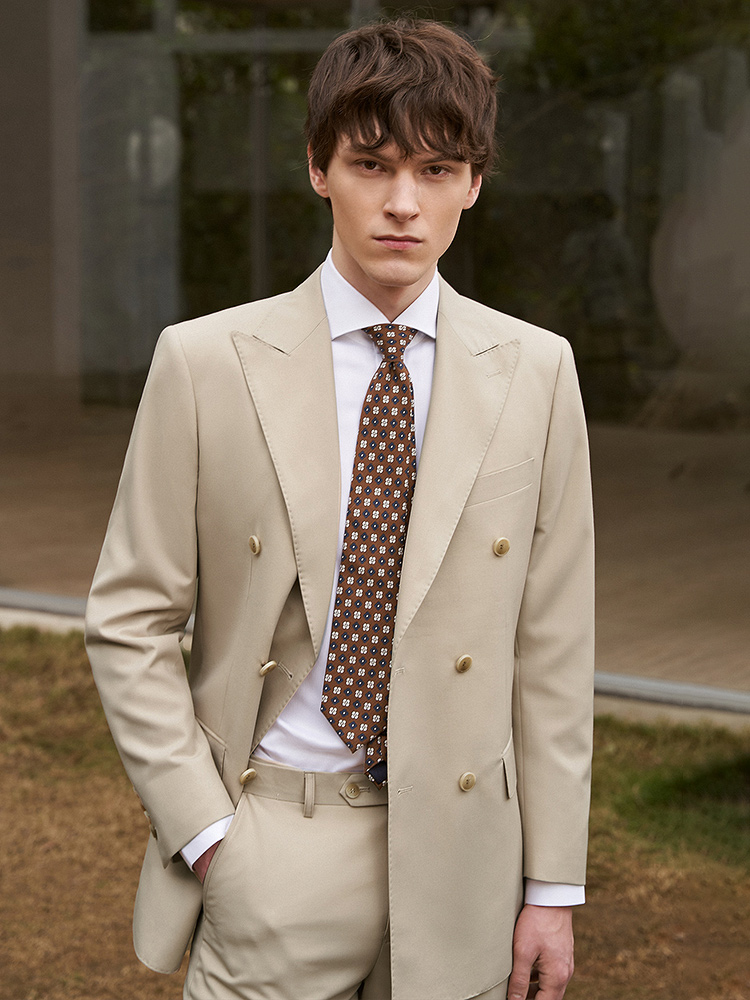 Khaki Formal Wear Men - Abiti da uomo in lana 30%