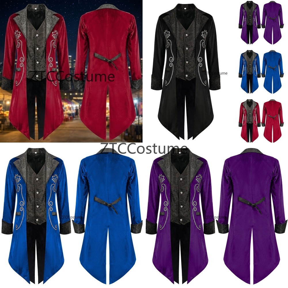 Victorian Men'S Formal Wear - Giacca a coda vittoriana Steampunk, costume