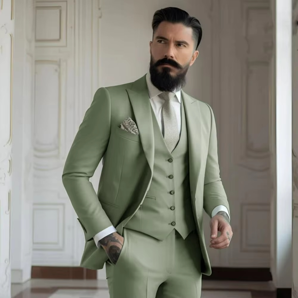 Khaki Formal Wear Men - Abiti da sposo kaki da uomo,