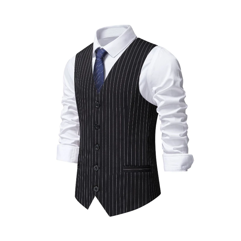 2026 Nuovo gilet da uomo a rig - Khaki Formal Wear Men recensione e prezzo
