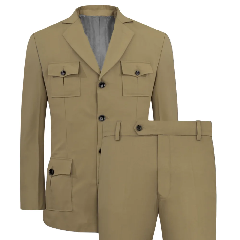 Abiti da uomo Jakcet Casual Kh - Khaki Formal Wear Men recensione e prezzo