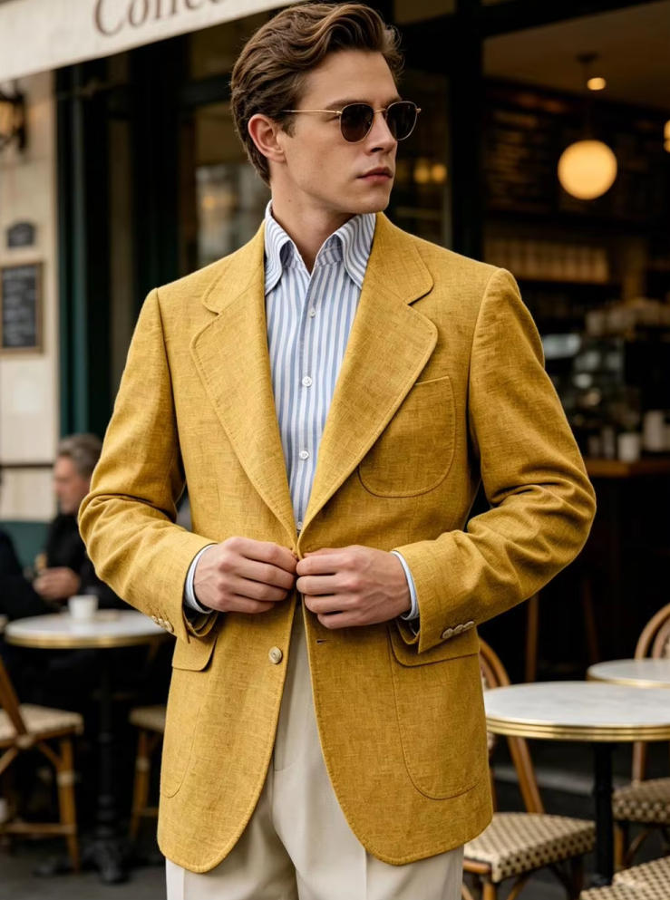 Blazer da uomo in lino, 1 pezz - Men Formal Wear With Coat recensione e prezzo