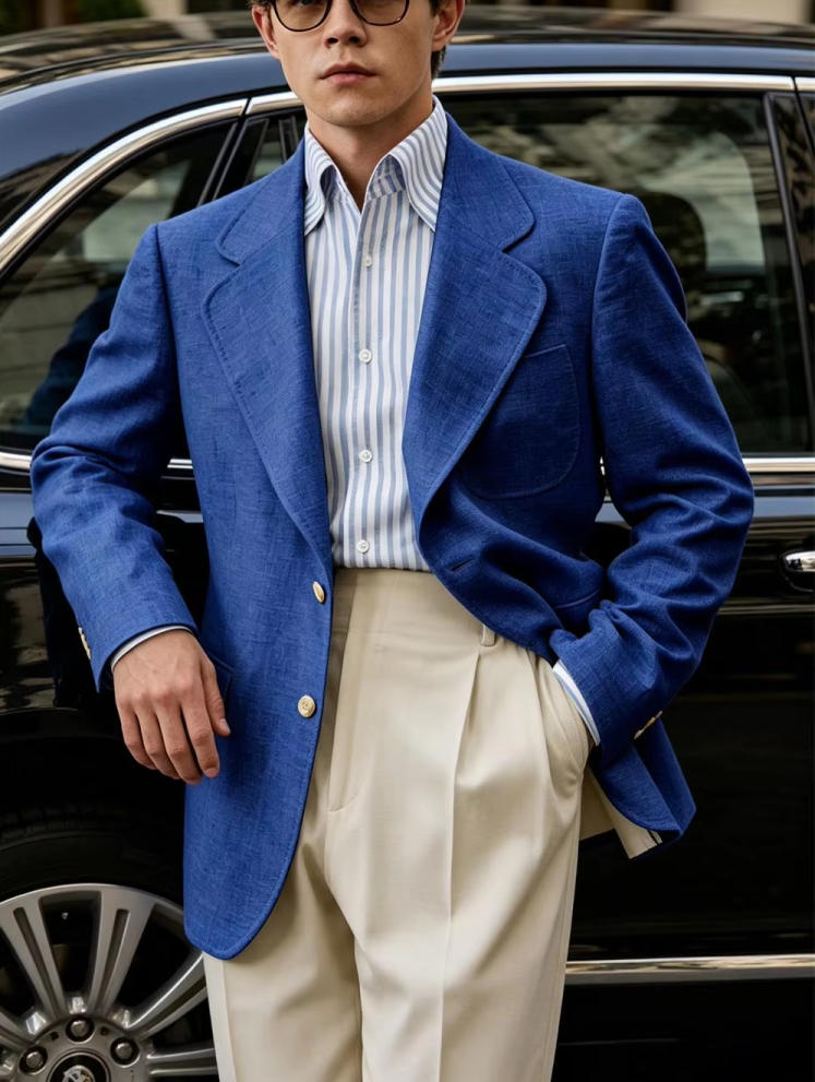 Blazer da uomo in lino, 1 pezz - Men Formal Wear With Coat recensione e prezzo