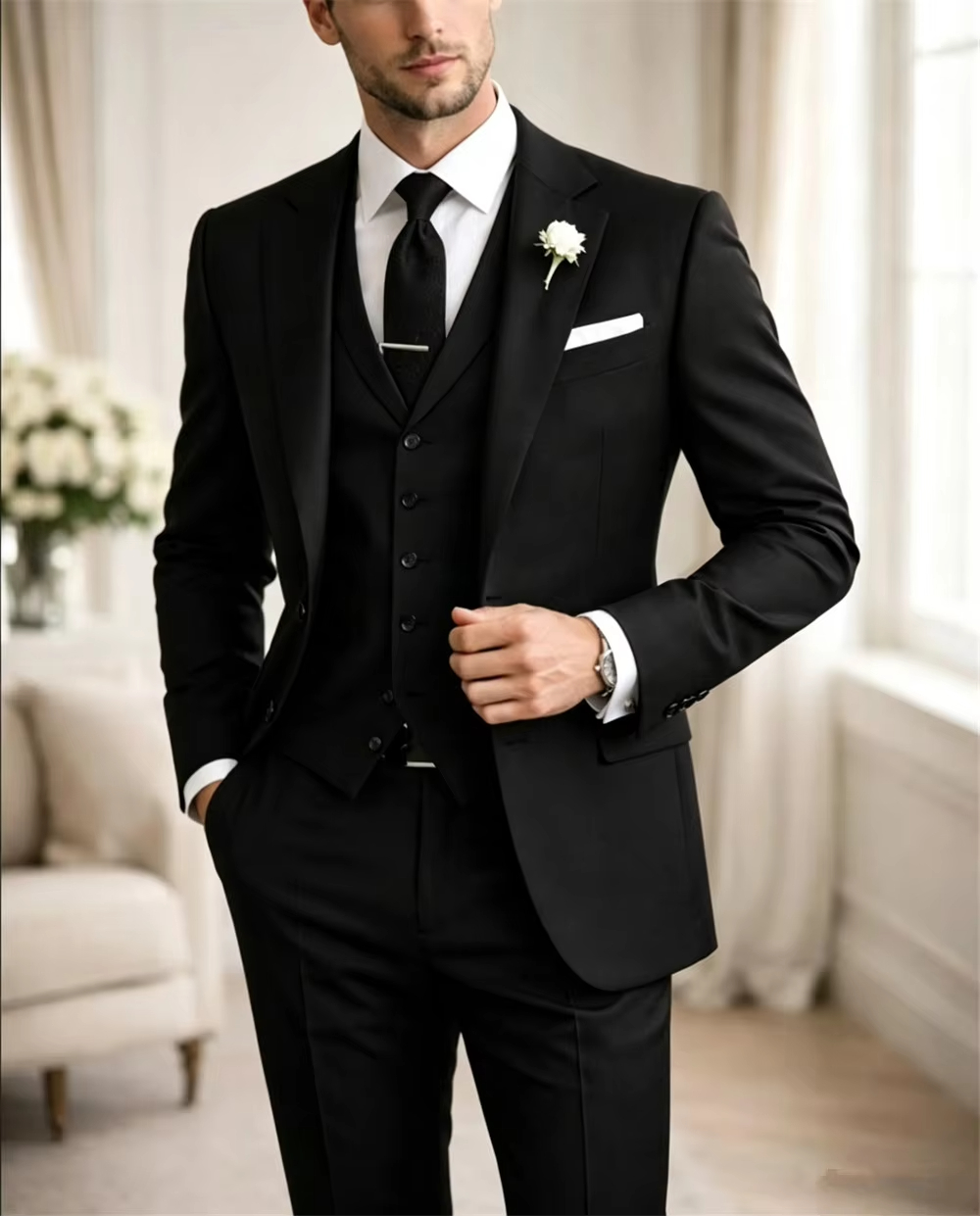 Abito da Uomo su Misura di Lus - Khaki Formal Wear Men recensione e prezzo