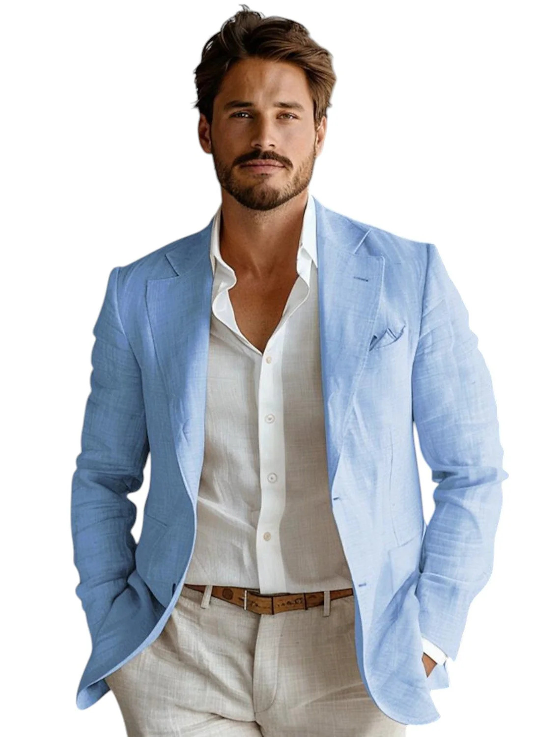 Blazer in Lino Blu Slim Fit da - Men Formal Wear With Coat recensione e prezzo
