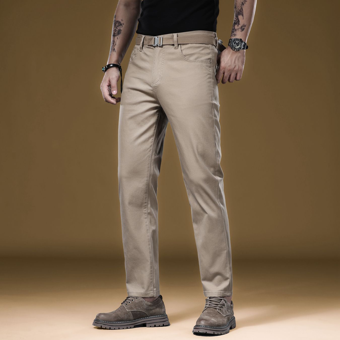 Novità: Pantaloni da Uomo di Q - Khaki Formal Wear Men recensione e prezzo