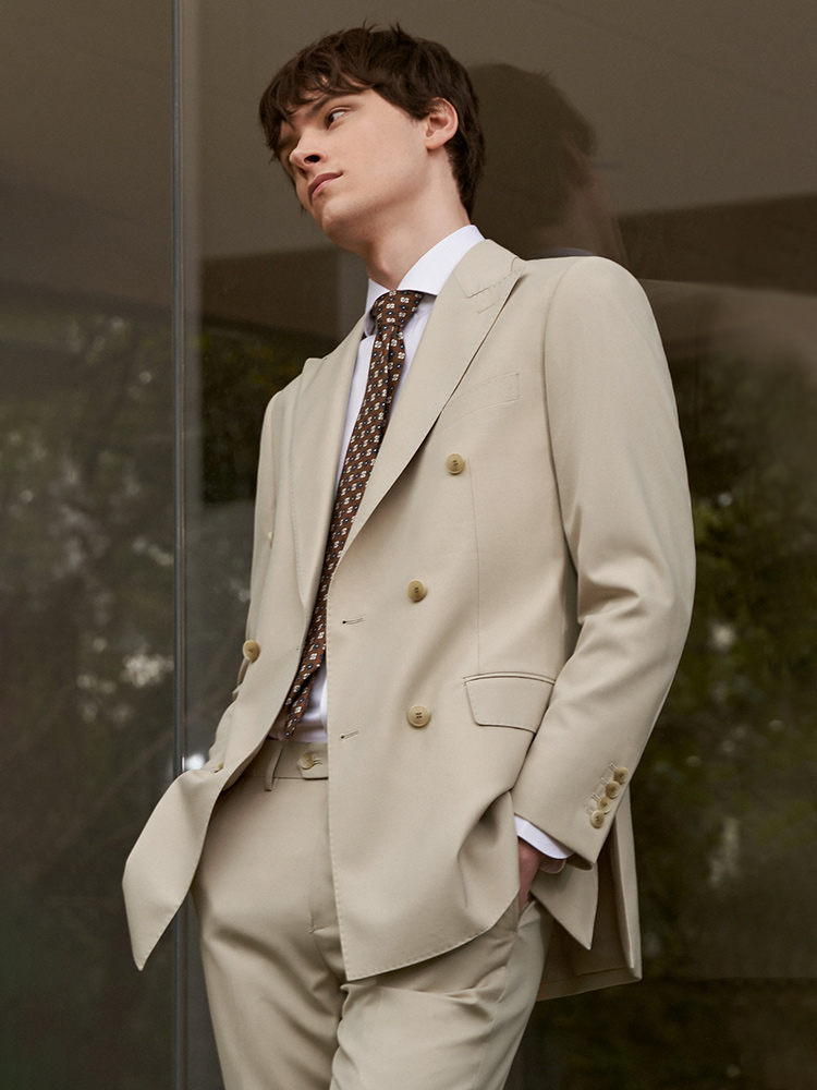 Abiti da uomo in lana 30% Set  - Khaki Formal Wear Men recensione e prezzo